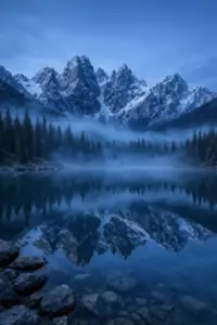 Silent Peaks: Photorealistic Alpine Landscape AI Prompt Silent Peaks Photorealistic Alpine Landscape AI Prompt