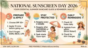 National Sunscreen Day 2026: Free Summer Skincare Guide & Aesthetic Reminder national-sunscreen-day-skincare-guide